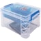 Advantus Dividable Storage Tote, 10-1/10 in L x 7-1/2 in W x 6-1/2 in H, Clear, Blue AVT37375 - alternate 2